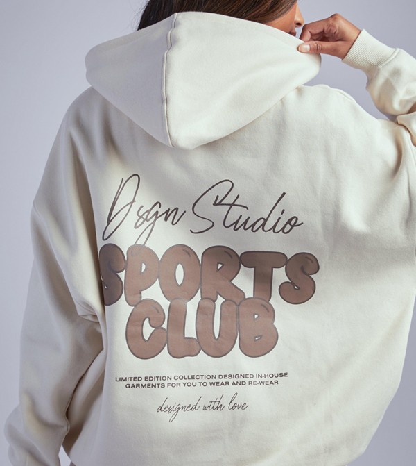 boohoo  Hoodies & Sweatshirts - Beige Hoodies