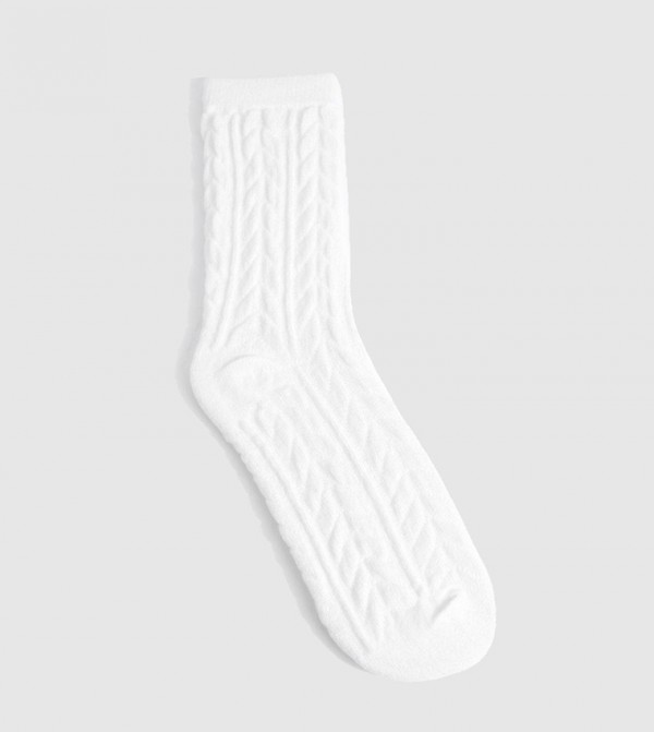 boohoo Socks - White Calf Length Socks