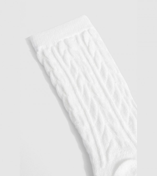 boohoo Socks - White Calf Length Socks