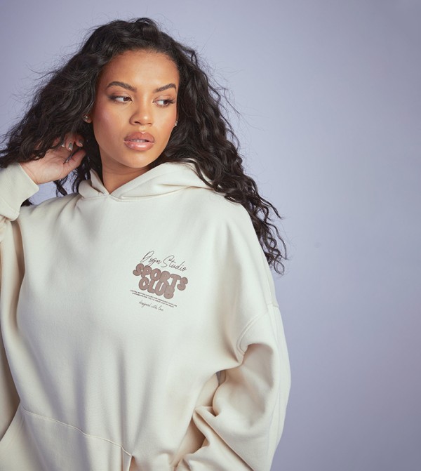 boohoo  Clothing - Beige Hoodies & Sweatshirts