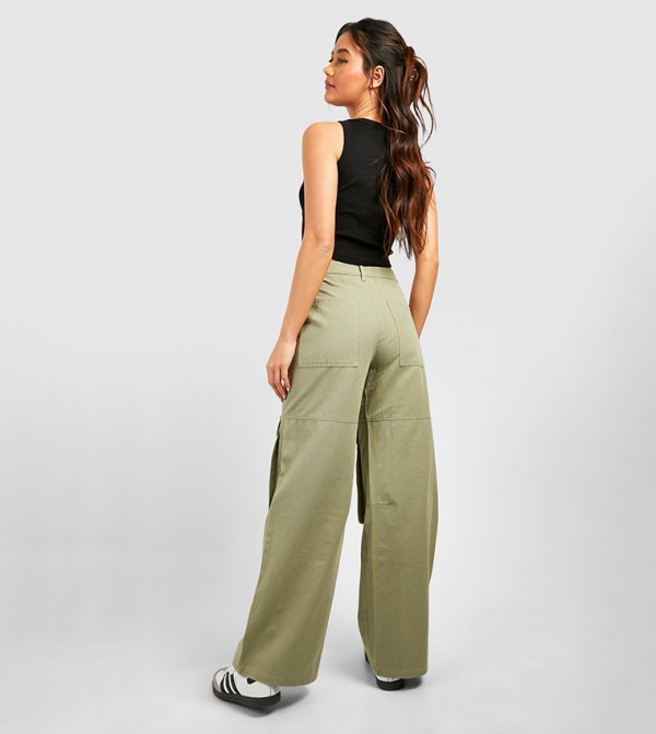 boohoo - Outlet Cargos - Green Cargos