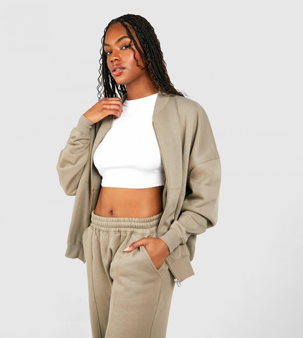 بوهو  ملابس رياضة - كاكي بدلة تراك -بدلة مشي