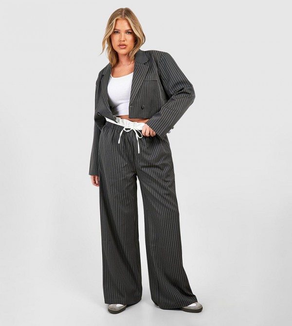 boohoo  Plus Size - CHARCOAL Pants & Leggings