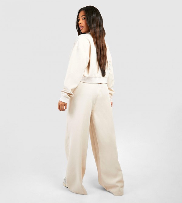boohoo  Pants & Leggings - Ecru Pants & Leggings