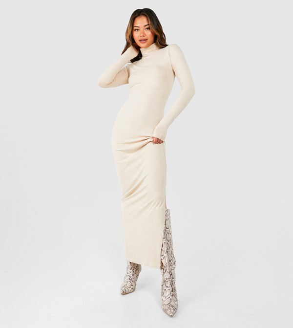boohoo  Dresses - Beige Casual Dresses