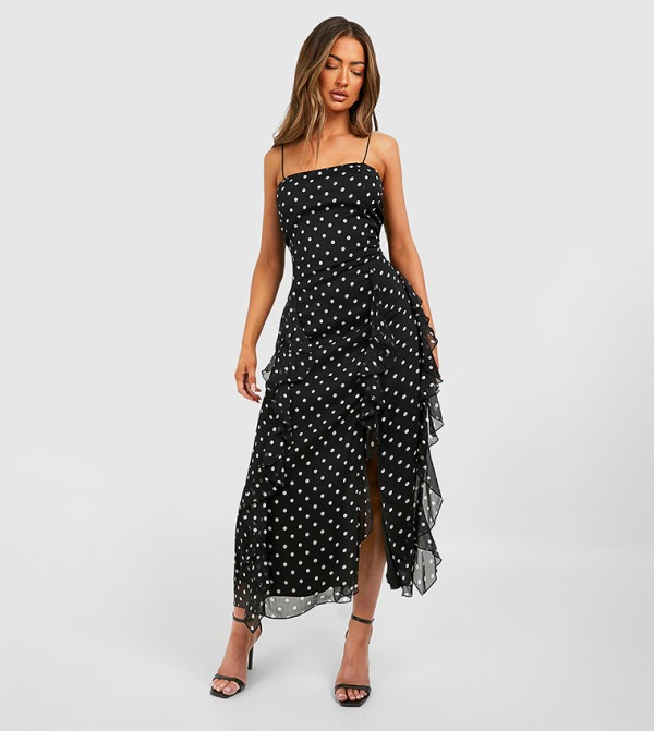 boohoo - Outlet  - Black Midi Dresses