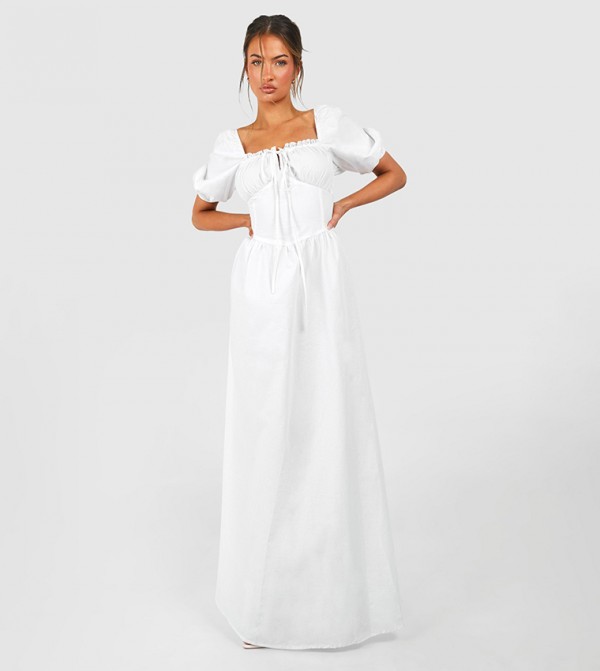 boohoo  Dresses - White Maxi Dresses