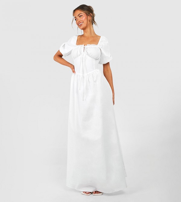 boohoo  Dresses - White Maxi Dresses