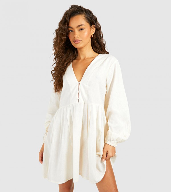 boohoo  Dresses - Beige Casual Dresses