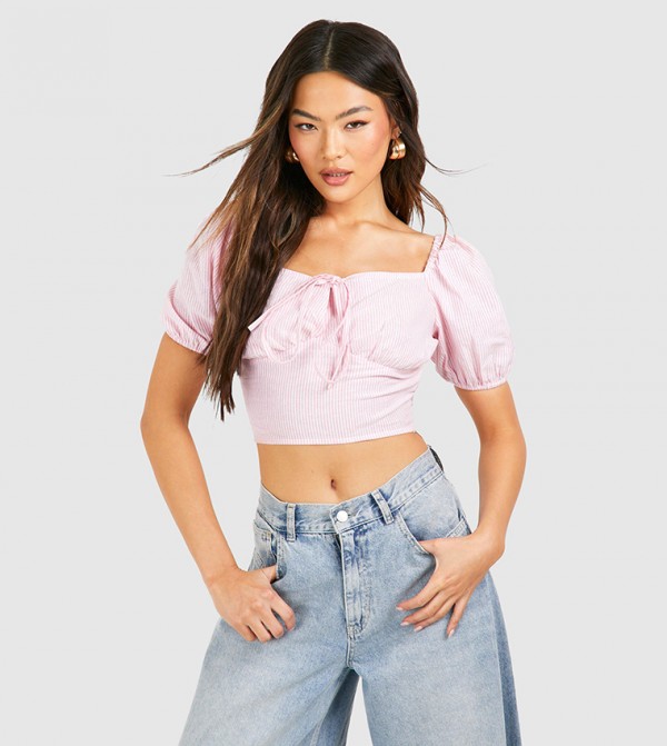 boohoo  Clothing - Pink Casual Tops