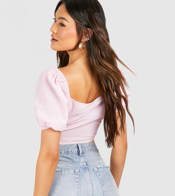 boohoo  Clothing - Pink Casual Tops