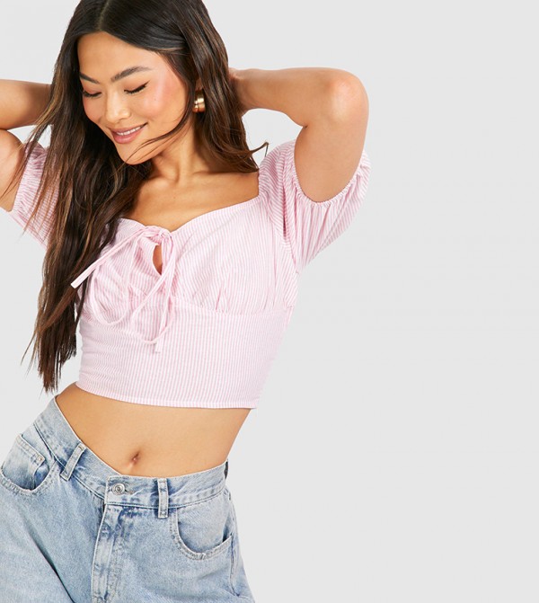 boohoo  Clothing - Pink Casual Tops