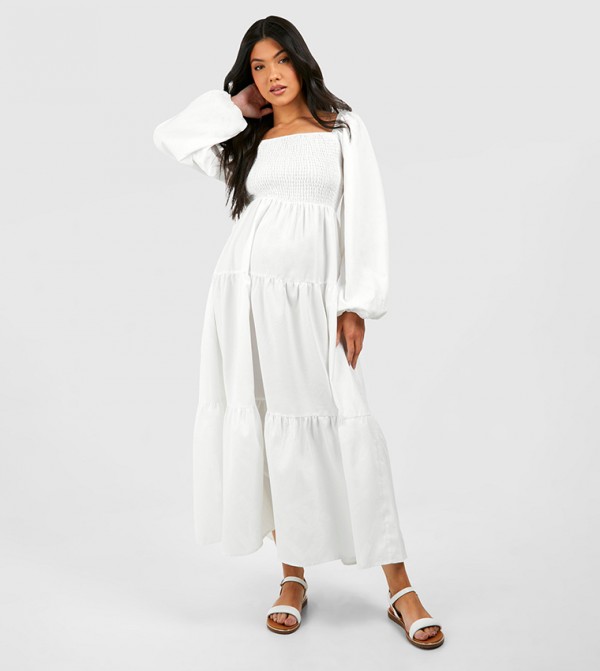 boohoo  Maternity Clothing - White Dresses