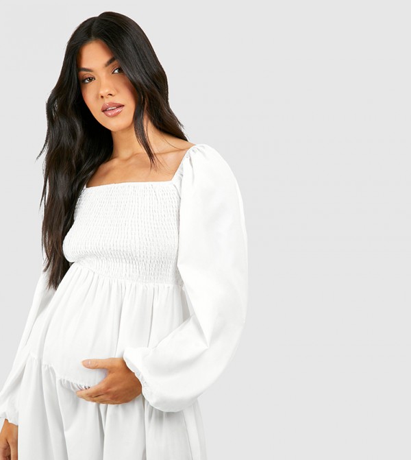 boohoo  Maternity Clothing - White Dresses