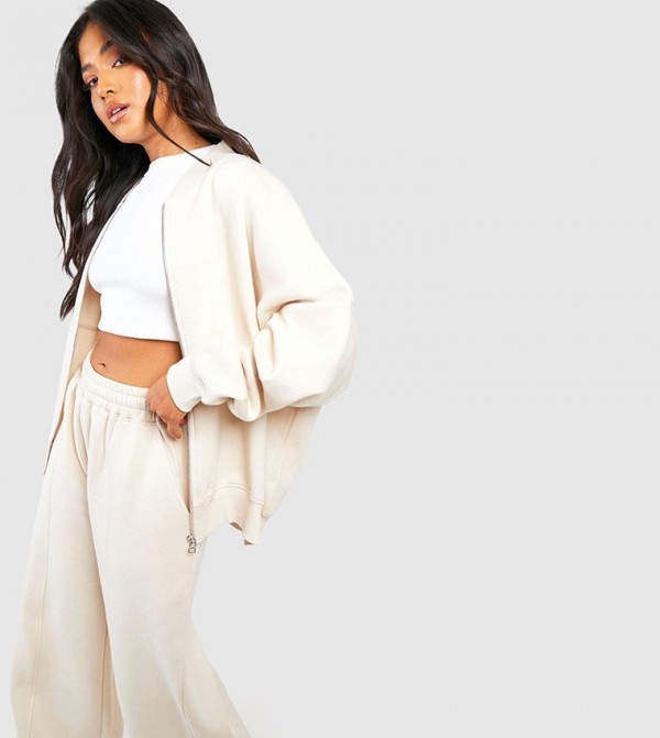 بوهو  ملابس رياضة - بيج بدلة تراك -بدلة مشي