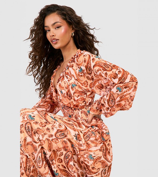 boohoo boohoo - Orange Casual Dresses