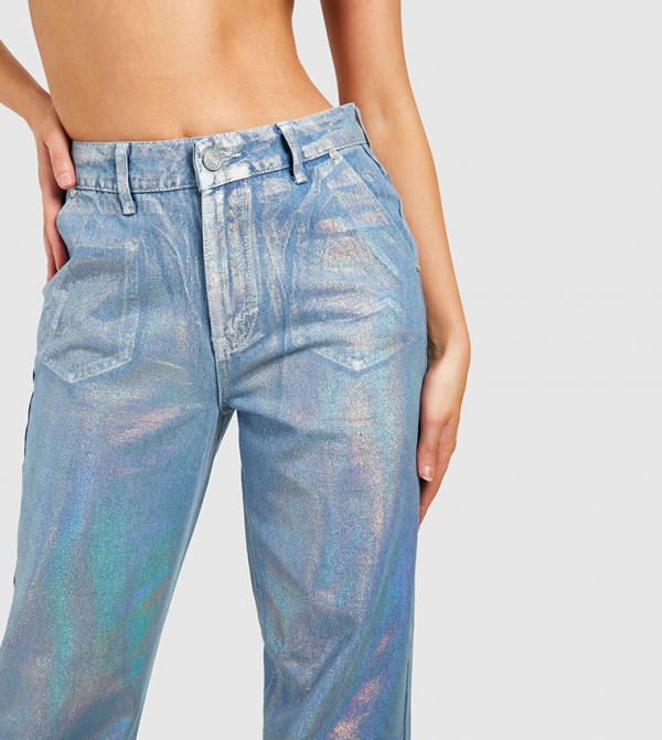 بوهو بوهو - أزرق Straight Jeans