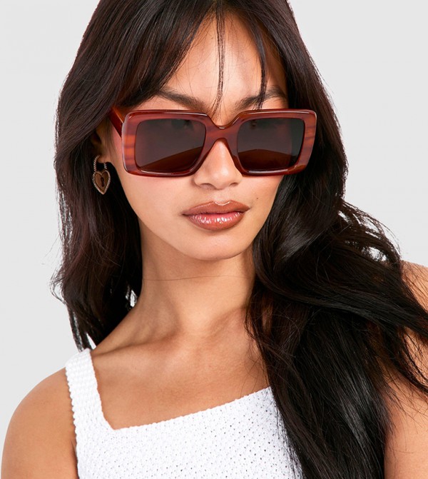 boohoo  Sunglasses - Red undefined
