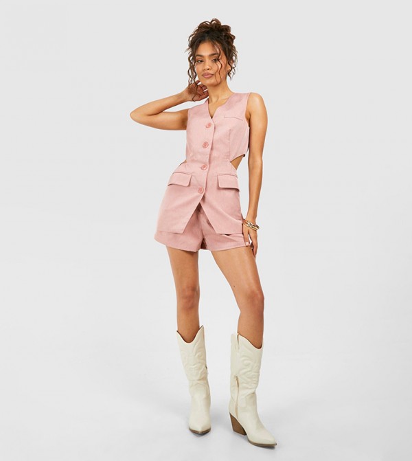 boohoo  Jackets & Coats - Pink Waistcoats