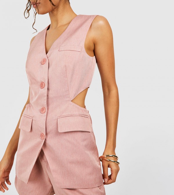 boohoo  Jackets & Coats - Pink Waistcoats