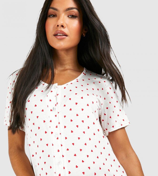 boohoo  Maternity Clothing - Cream Sleepwear