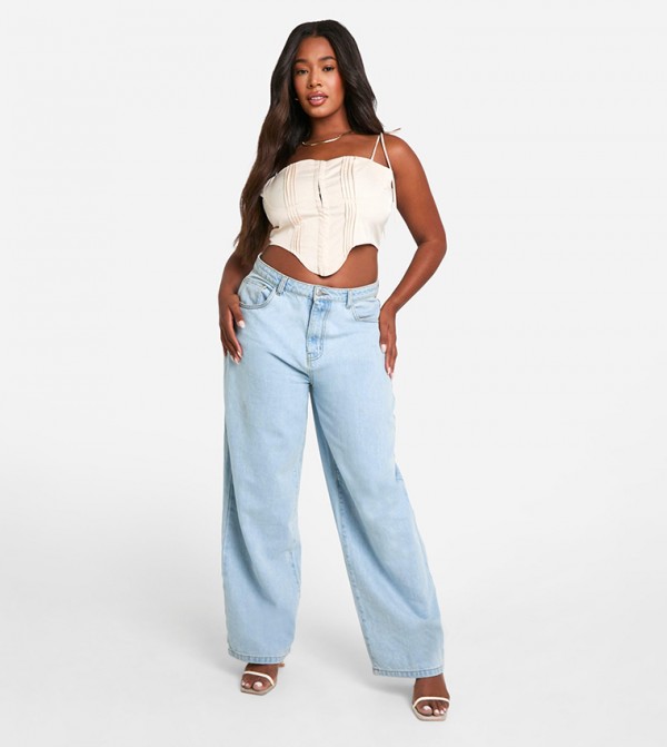 boohoo  Plus Size - White T-Shirts & Shirts