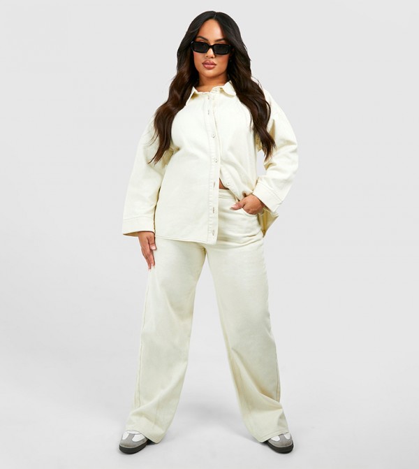 boohoo  Plus Size - Ecru Jeans