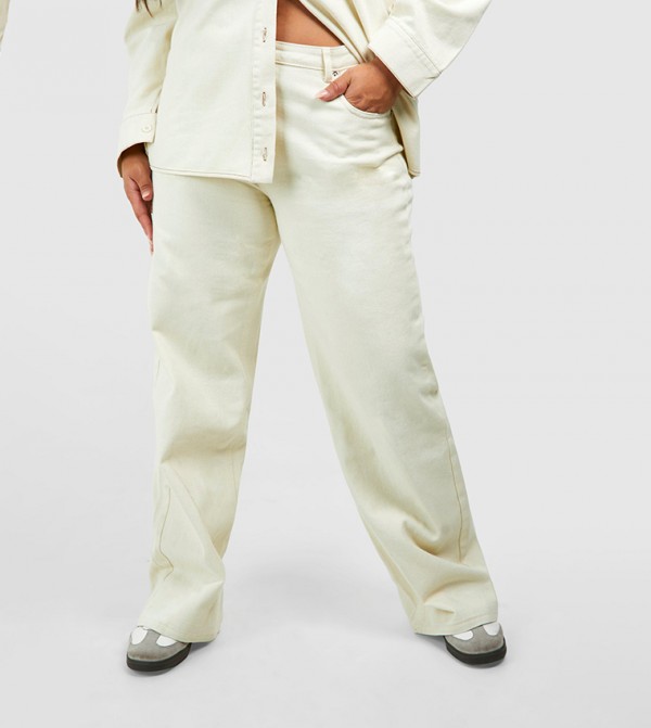 boohoo  Plus Size - Ecru Jeans