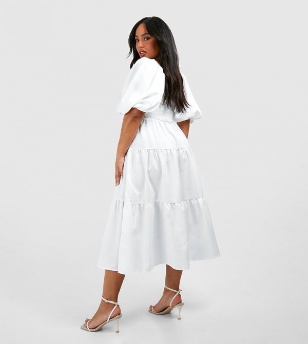 boohoo  Plus Size - White Dresses