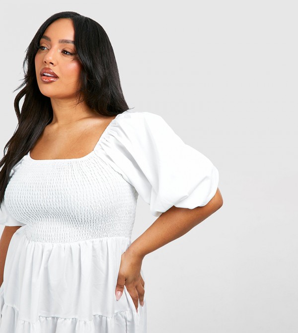 boohoo  Plus Size - White Dresses