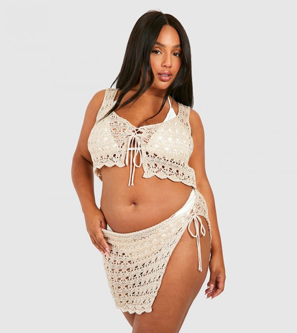 boohoo  Plus Size - White Swimwear Accessories
