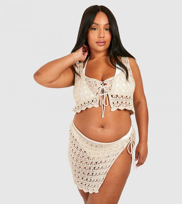 boohoo  Plus Size - White Swimwear Accessories