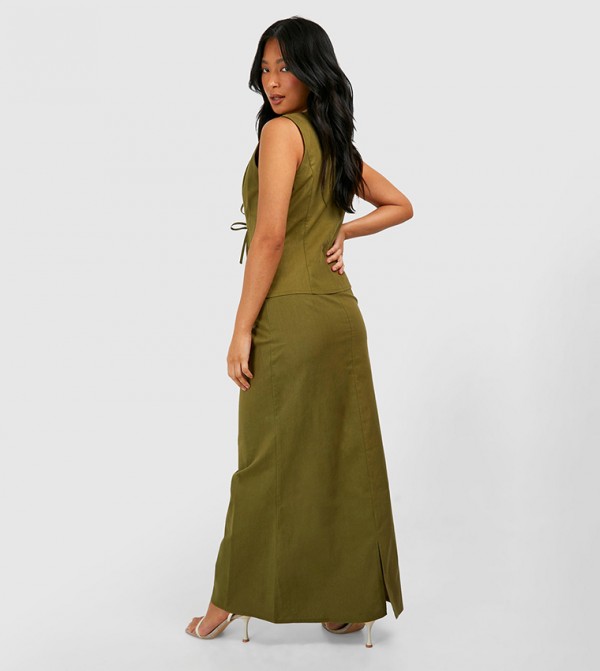 بوهو  تنانير طويلة - أخضر Maxi Skirts