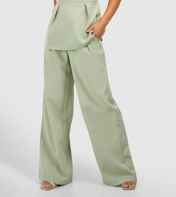 boohoo - Green Casual Pants