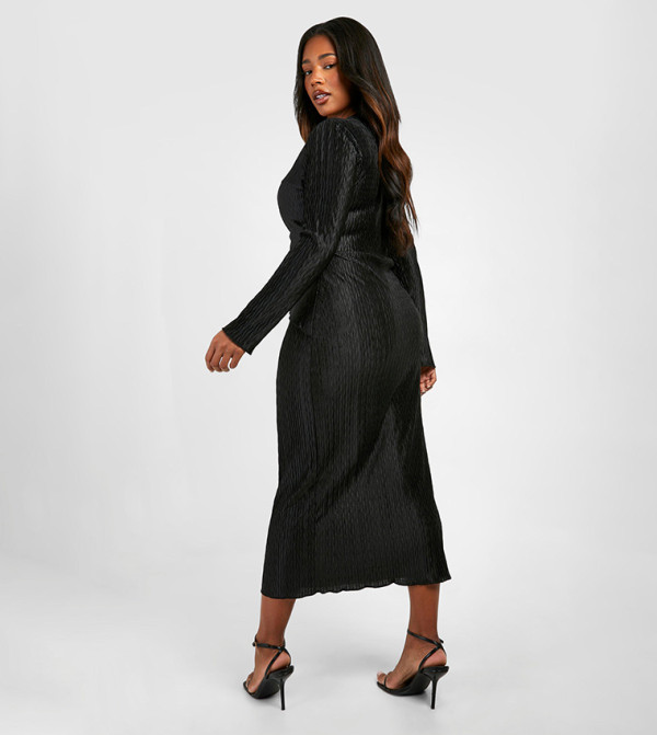 بوهو مقاس كبير - أسود فساتين