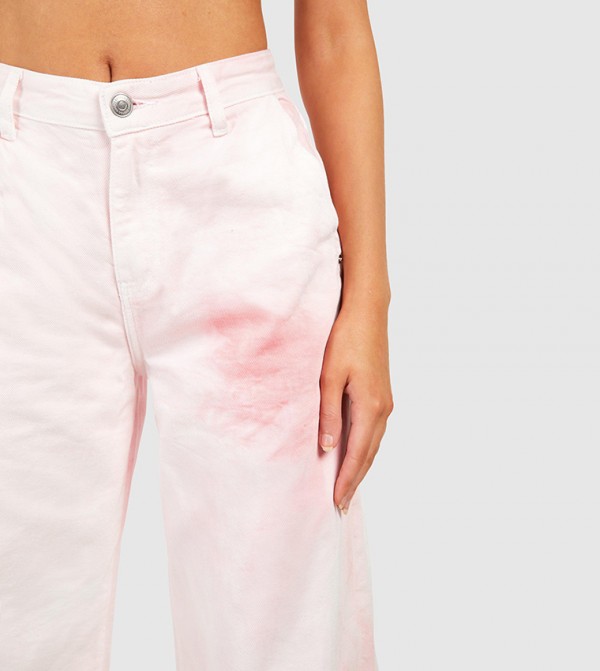 boohoo boohoo - Pink Wide Leg Jeans