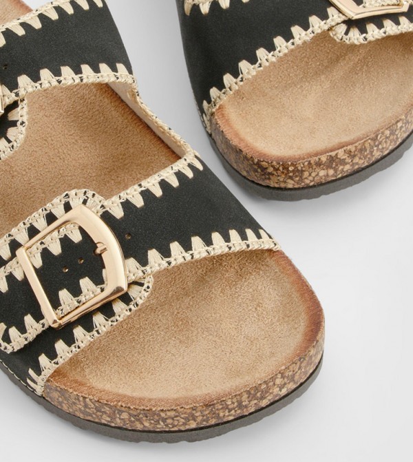 boohoo  Slides - Black Slides