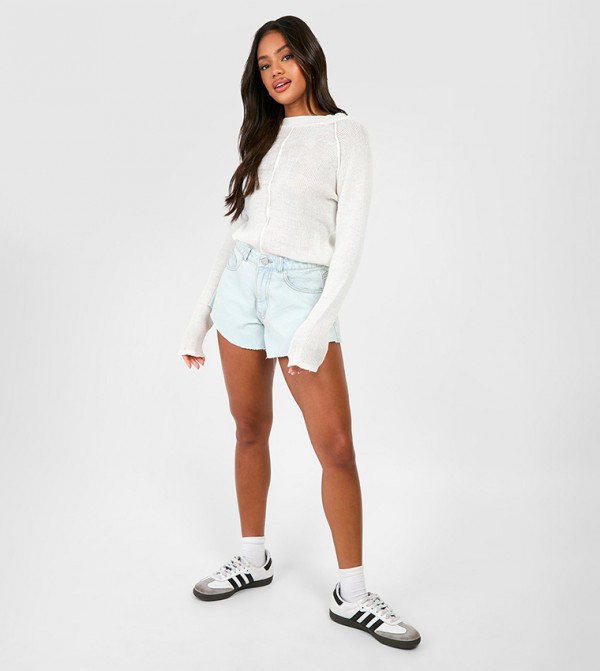 boohoo  Shorts - Blue Casual Shorts