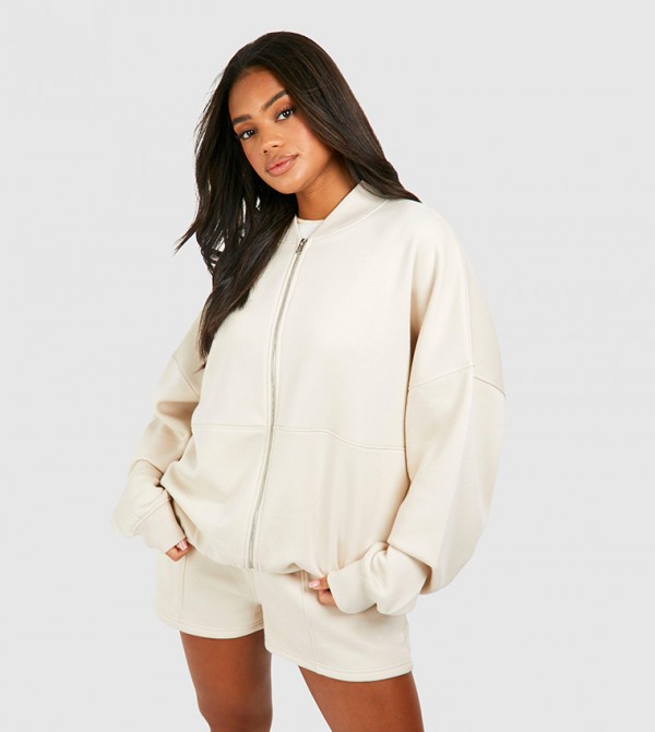 بوهو  ملابس رياضة - بيج بدلة تراك -بدلة مشي