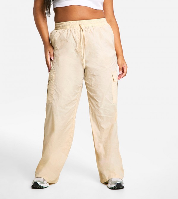 boohoo  Plus Size - Beige Pants & Leggings