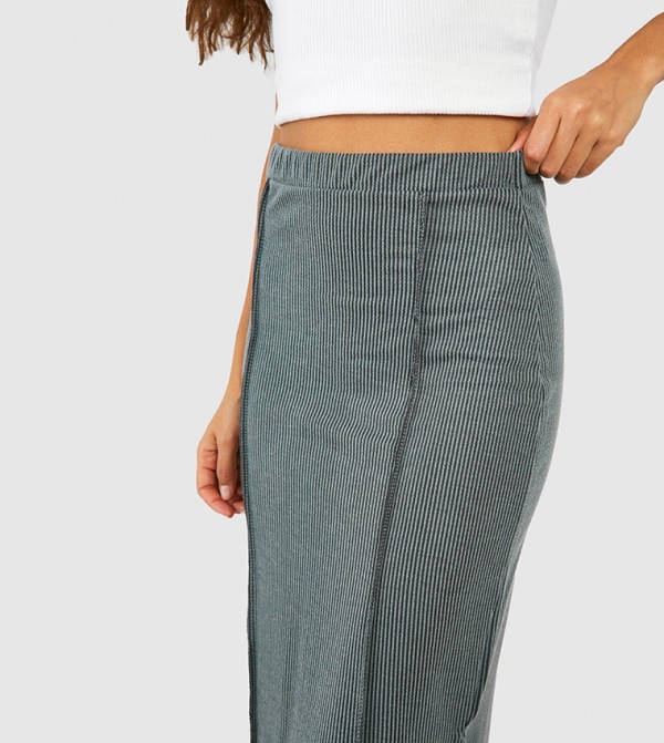 boohoo  Clothing - Grey Maxi Skirts