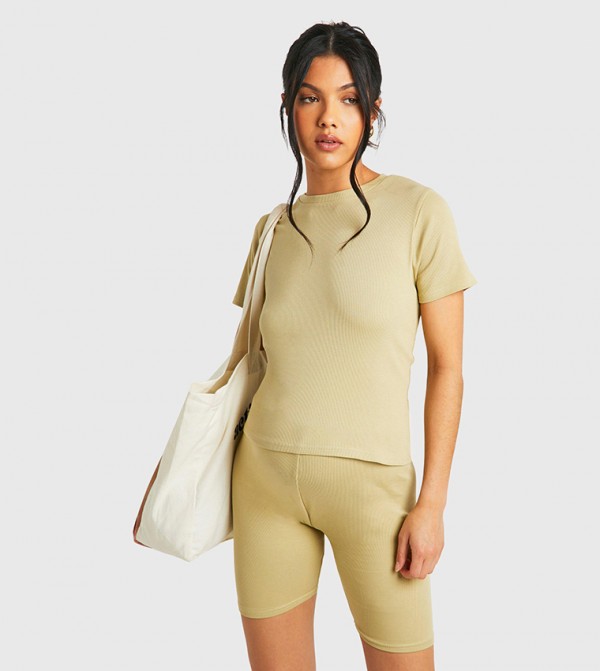 boohoo  Maternity Clothing - Green Shorts