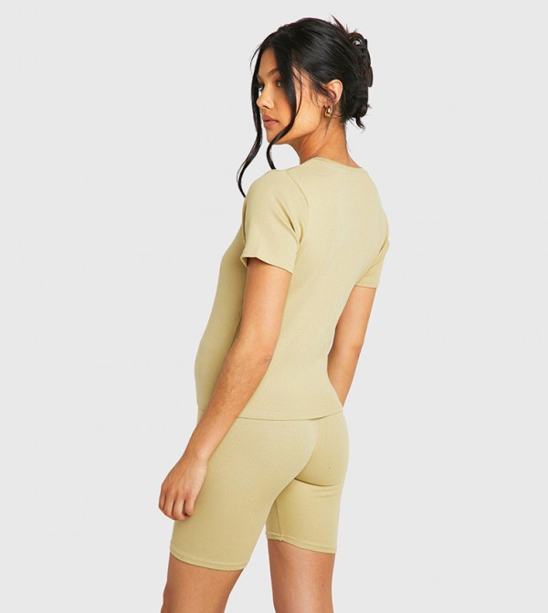 boohoo  Maternity Clothing - Green Shorts