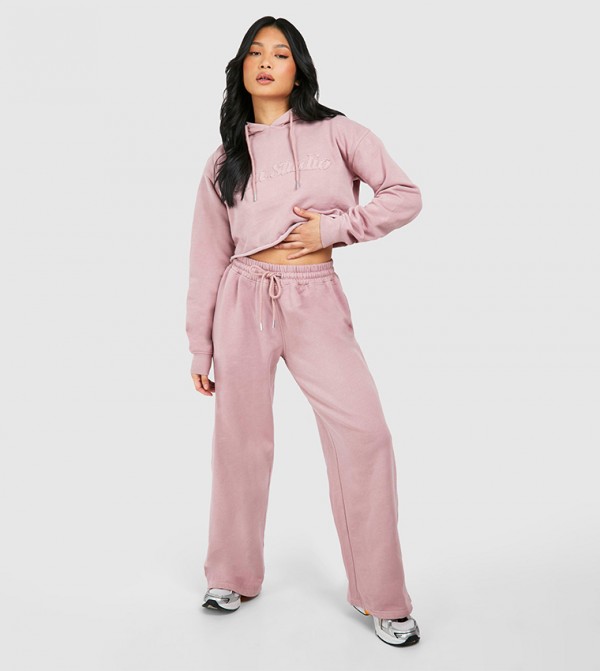 بوهو ملابس رياضة - وردي بدلة تراك -بدلة مشي