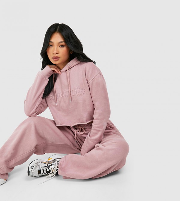 بوهو ملابس رياضة - وردي بدلة تراك -بدلة مشي