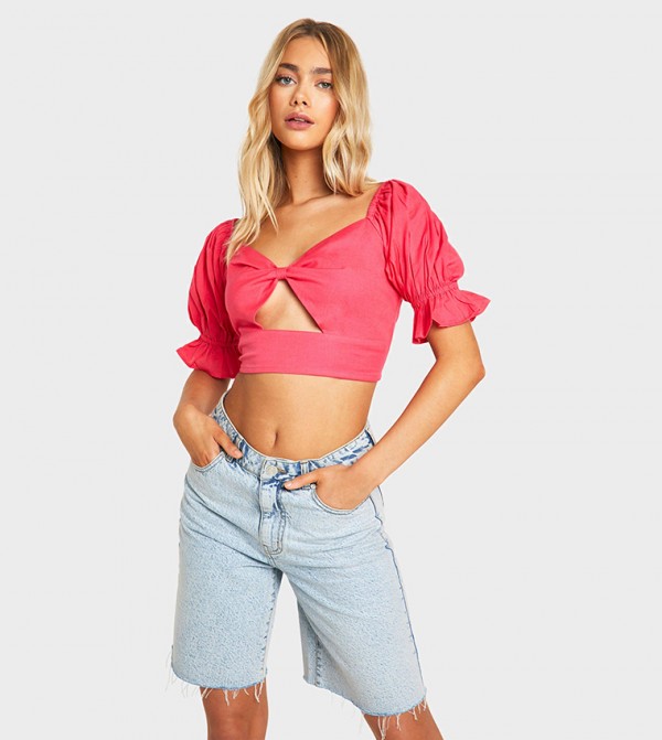 boohoo  - Pink Cropped Tops