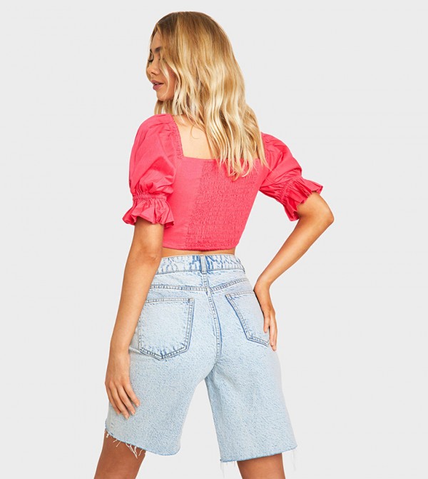 boohoo  - Pink Cropped Tops