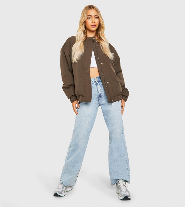 boohoo  Clothing - Khaki Casual Jackets