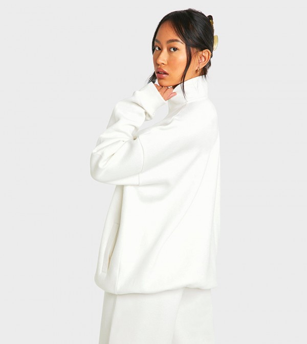 boohoo  Hoodies & Sweatshirts - Ecru Sweatshirts