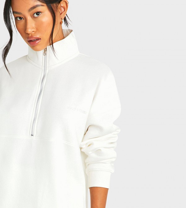 boohoo  Hoodies & Sweatshirts - Ecru Sweatshirts